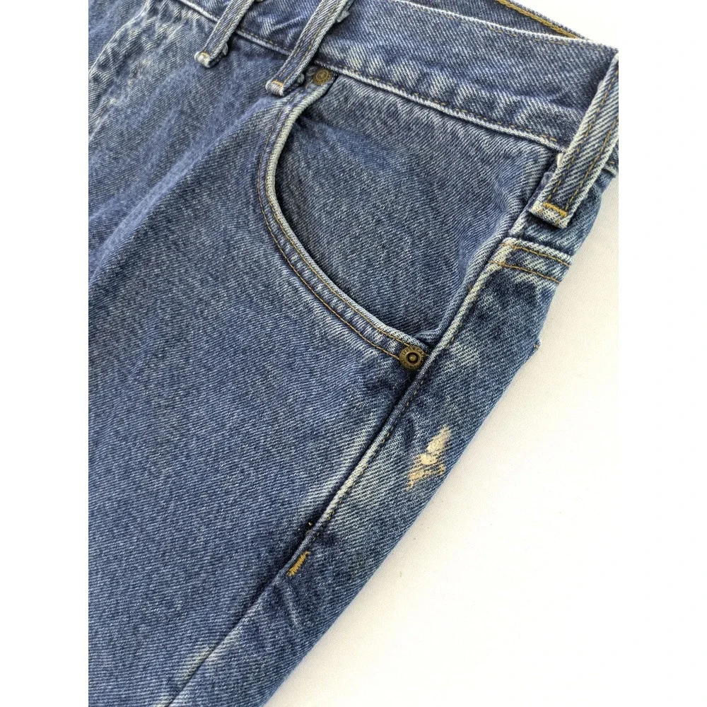 Carhartt B172 DST Flannel Lined Relaxed Fit Jeans Blue Denim Mens 44x32